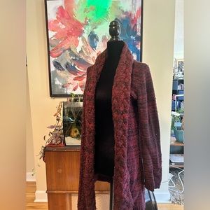 FYLO LONDON Knit Burgundy Cardigan